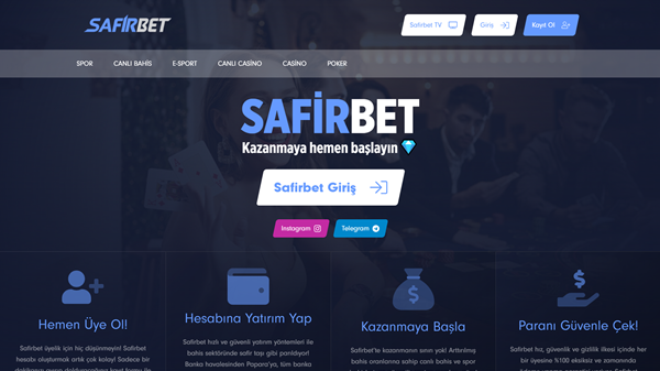 Safirbet açılış sayfası