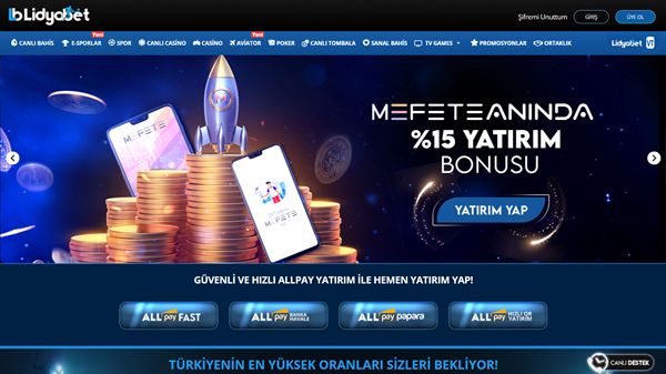 Lidyabet açılış sayfası