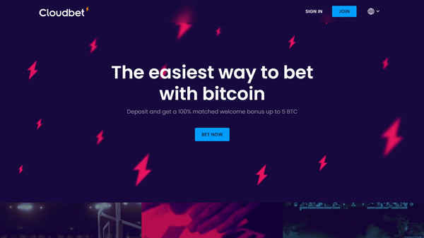 Cloudbet açılış sayfası
