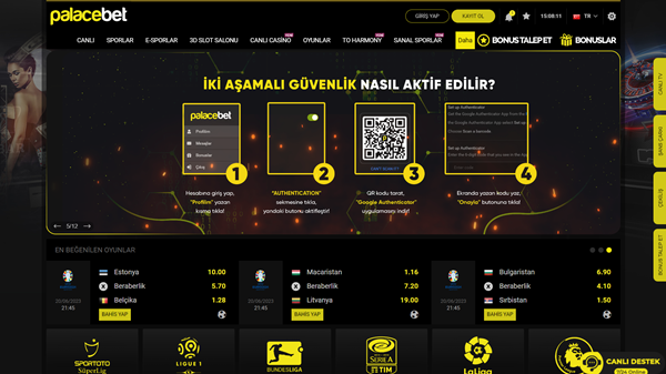 Palacebet açılış sayfası